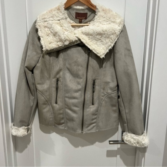 Anthropologie Jackets & Blazers - Hive & Honey Jacket tan beige gray size Large L